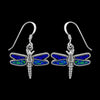 Lapis Lazuli and Blue Opal Dangle Dragonfly Earrings