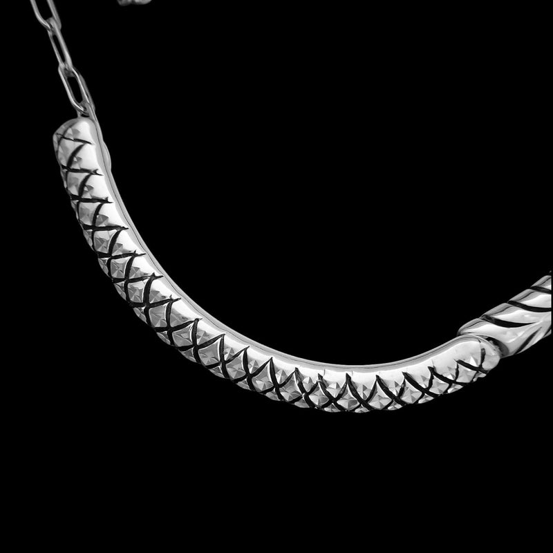 925 Sterling Silver Diamond Cut Necklace