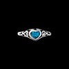 Size 7 - Turquoise Three Hearts Ring