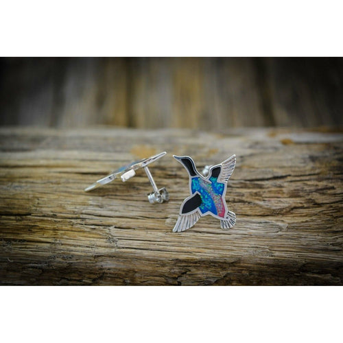 Sterling Silver Duck Earrings • Navajo Handmade • Mallard Duck Design