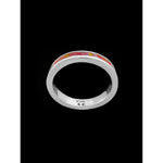 Size 9-925 Sterling Silver Red Opal Infinity Ring, Single Inlay Band Design, Handmade Opal Band, Handcrafted Birthstone Jewelry