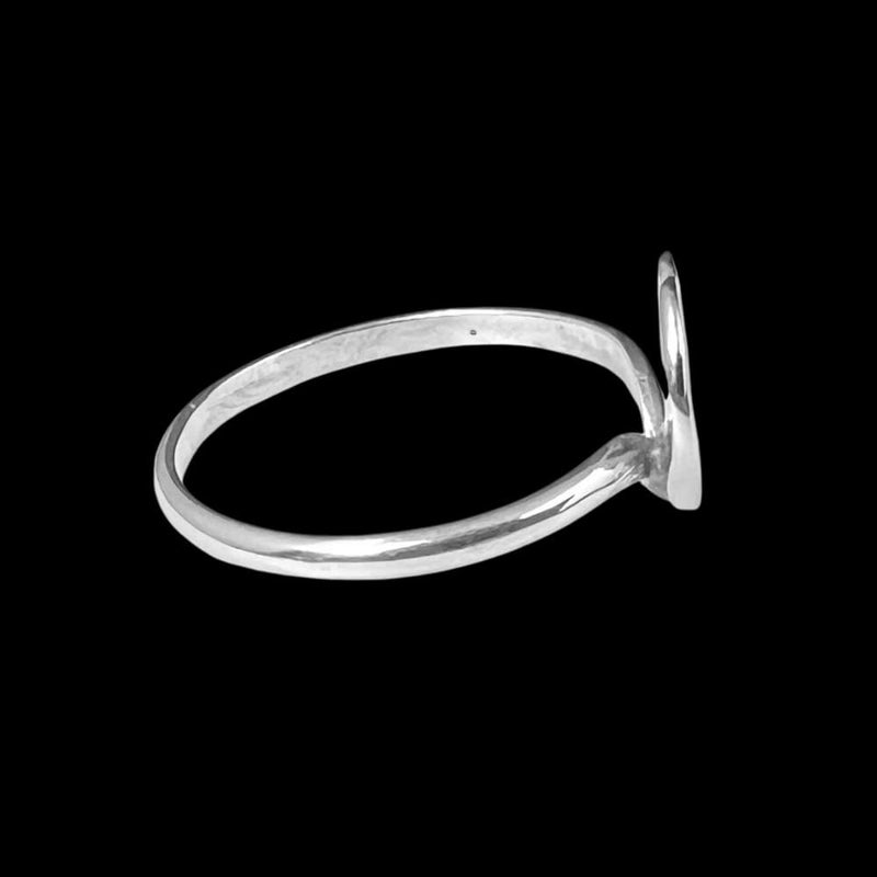 Sterling Silver Open Heart Turquoise Ring