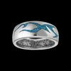 Flame Ring • 925 Sterling Silver • Tribal Design • Fire with Turquoise Accents