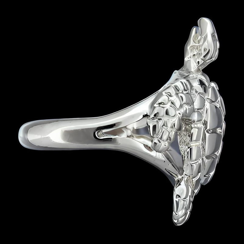 Size 5-925 Sterling Silver Sea Turtle Ring