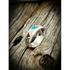 925 Sterling Silver Navajo Ring • Vintage Design • Opal Ring • Native American Wedding Band