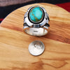 Sterling Silver & Royston Turquoise Ring – Cooper Willie Navajo Handmade