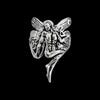 Beautiful sterling silver ring with Male faerie fairy design