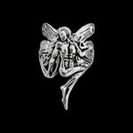 Beautiful sterling silver ring with Male faerie fairy design