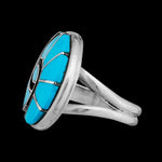 Friendship Ring • Turquoise • Zuni • 925 Silver • Native American • Handmade • Amy Wesley