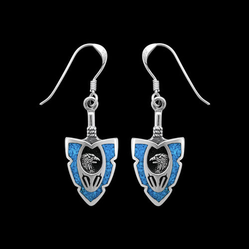 925 Sterling Silver Eagle Earrings, Arrowhead Earrings, Feather Earrings