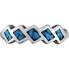 Size 6 - Turquoise Diagonal Squares Ring