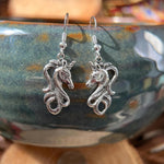 Sterling Silver Unicorn Dangle Earrings – Vintage, 90s Fairycore Style