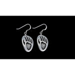 925 Sterling Silver Bear Paw dangle earrings