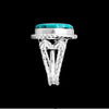 Oval Navajo Ring, Royston Turquoise, Size 5.25, Native American, Twisted Wire