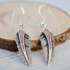 Eagle Feather Earrings • 925 Sterling Silver • Navajo Inspired • Bird Feather Jewelry