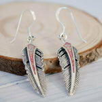 Eagle Feather Earrings • 925 Sterling Silver • Navajo Inspired • Bird Feather Jewelry