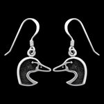 Navajo Handcrafted Duck Earrings • 925 Sterling Silver • Dangle Earrings • Pet Duck• Duck Hunting