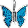 Sterling Silver and Turquoise Butterfly Pendant