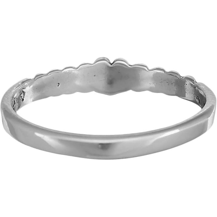 Diamond Cut Groovy Heart Ring