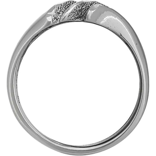 Diamond Cut Breaking Waves Ring
