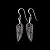 925 Sterling Silver Feather Earrings, Wild Horse Earrings, Magnesite Earrings