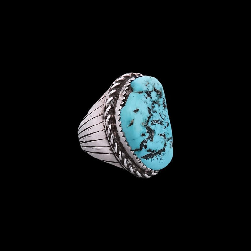 Sterling Silver Kingman Turquoise Ring – Size 7.25