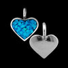 Sterling Silver and Turquoise Medium Heart Pendant