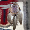 Native American handmade 4" Dream Catcher, Arrowhead, Feathers