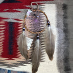 Native American handmade 4" Dream Catcher, Arrowhead, Feathers