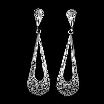 Abstract Double Teardrop Stud Earrings