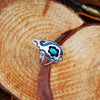 Size 7 Turquoise and Coral Southwestern Vintage Sterling Silver Ring