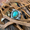 Sterling Silver & Royston Turquoise Ring – Cooper Willie Navajo Handmade