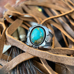 Sterling Silver & Royston Turquoise Ring – Cooper Willie Navajo Handmade