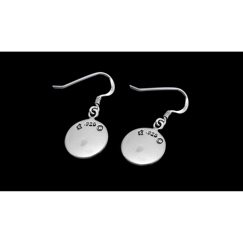 925 Sterling Silver Tree of Life Earrings, Family Dangles, Oak, Turquoise