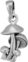 925 Sterling Silver Bunch o' Shrooms Pendant