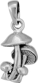 925 Sterling Silver Bunch o' Shrooms Pendant