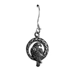 925 Sterling Silver Celtic Raven On Inside a Woven Celtic Circle