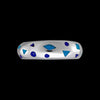 Size 7-925 Sterling Silver Scattered Shapes Ring, Turquoise & Lapis Lazuli, Abstract Design, Handmade Geometric Statement Jewelry, Handcrafted Birthstone Band