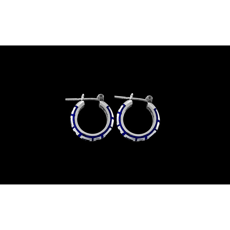 Lapis Lazuli Spiral Hoop Earrings