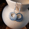 Sterling Silver Mid-Century Modern Diamond-Cut Dangle Earrings