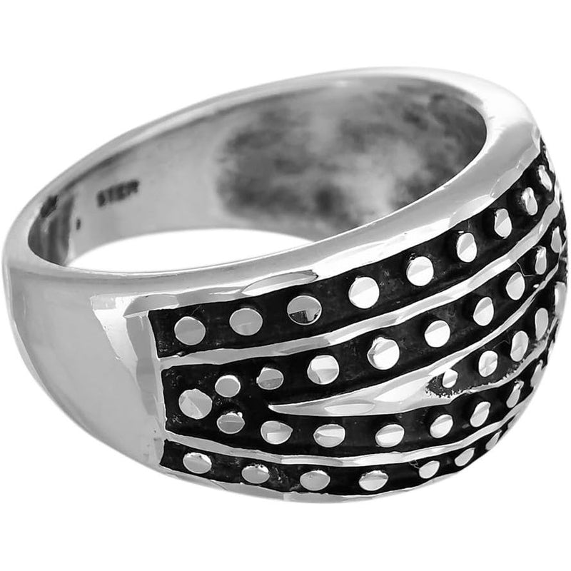 Size 6 - Diamond Cut Large Art Deco Band