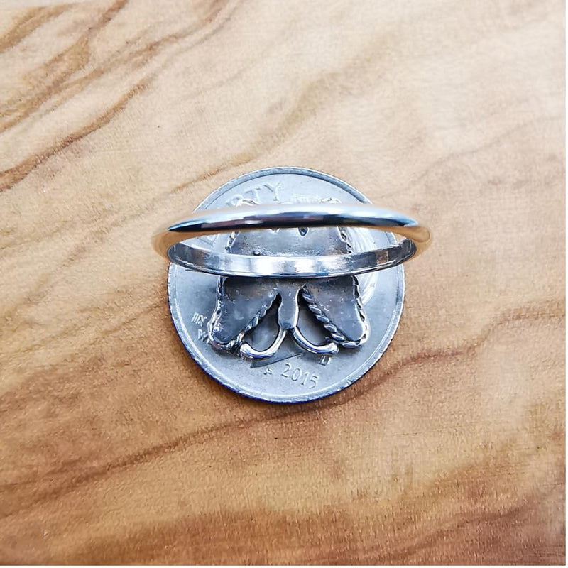Vintage Turquoise Butterfly Ring - Sterling Silver, Size 6
