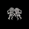 925 Sterling Silver Tawa Earrings, Hopi, Sun God, Kachina Dancer, Sun Dancer Stud Earrings