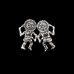 925 Sterling Silver Tawa Earrings, Hopi, Sun God, Kachina Dancer, Sun Dancer Stud Earrings