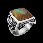 Mountain Cabin Ring • 925 Sterling Silver • Navajo Handmade • Size 9