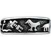 Size 8-925 Sterling Silver Native American Symbols Ring, Detailed Native Design, Symbolic Jewelry, Statement Band