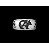 Grizzly Bear and Bear Paws Ring • Sterling Silver • Engraved • 925 • Navajo Native American