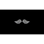 Wing Earrings • 925 Sterling Silver • Guardian Angel Studs • Navajo Handmade (83)