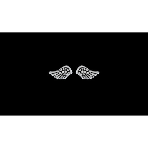 Wing Earrings • 925 Sterling Silver • Guardian Angel Studs • Navajo Handmade (83)
