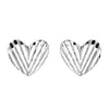 Striped Hearts Stud Earrings